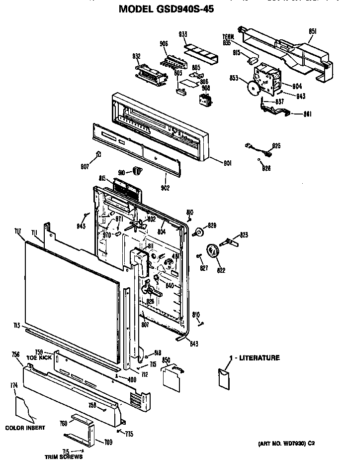 Front/control panel