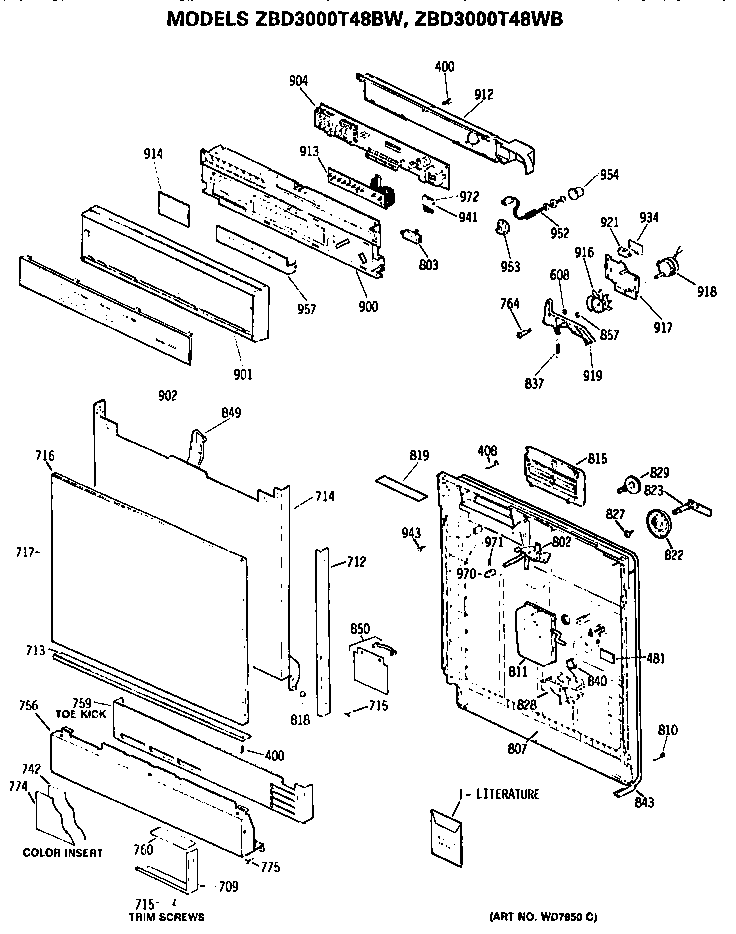 Front/control panel