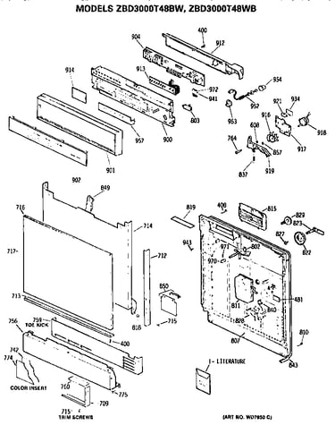 Front/control panel