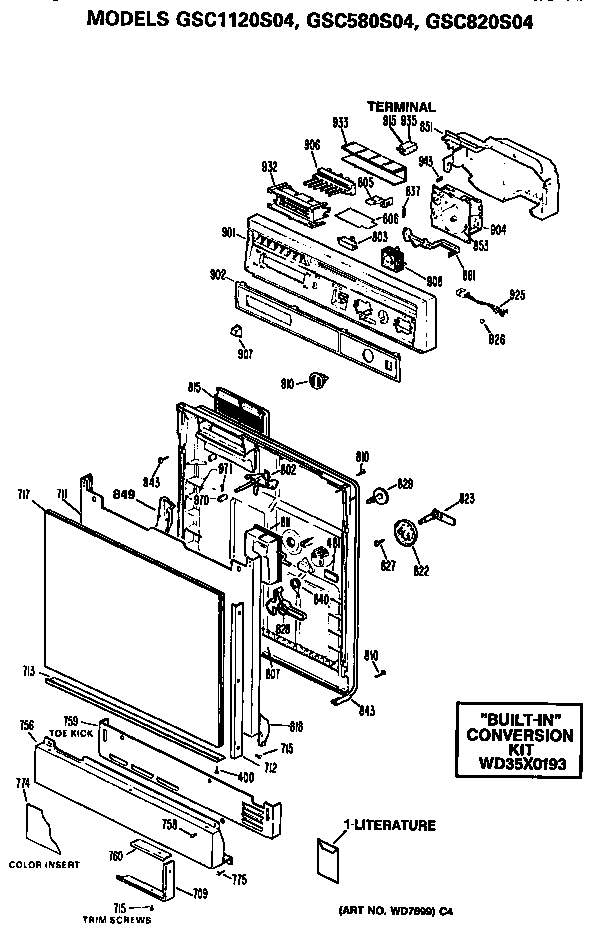 Front/control panel