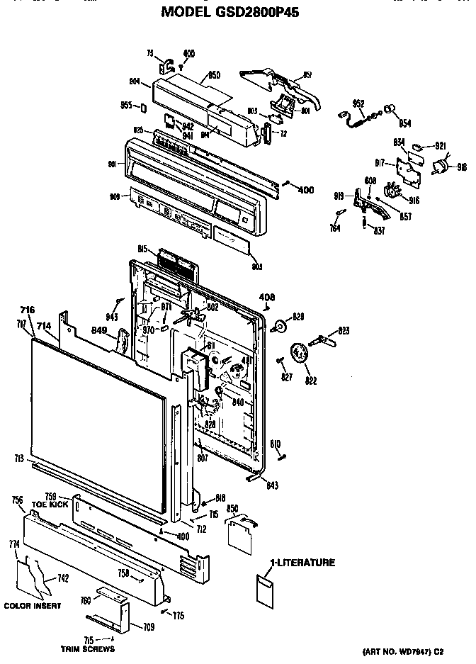 Front/control panel
