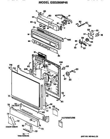 Front/control panel