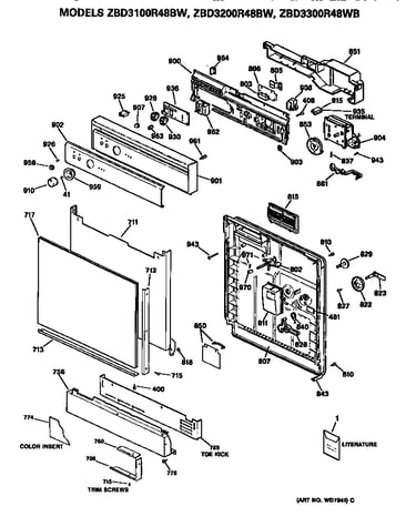 Front/control panel