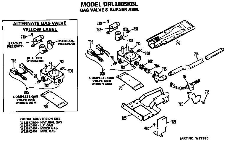 GAS VALVE AND BURNER