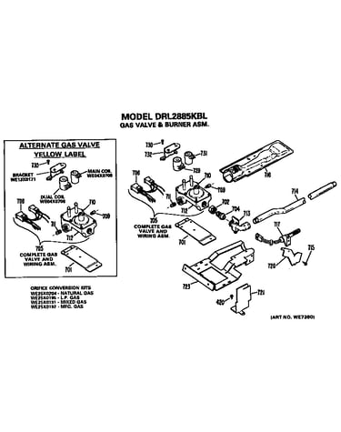 Gas valve and burner