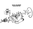 GE DRL2885KBL blower and drive diagram