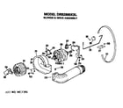 GE DRB2885KBL blower and drive diagram