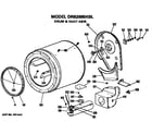 GE DRB2885KBL drum and duct diagram