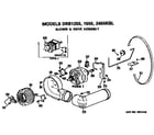 GE DRB1555KBL blower and drive diagram
