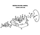 GE DRL1555KAL blower and drive diagram