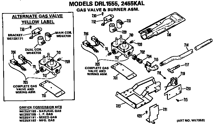 Gas valve and burner