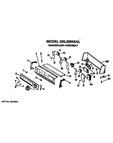 Backsplash for drl2885kal