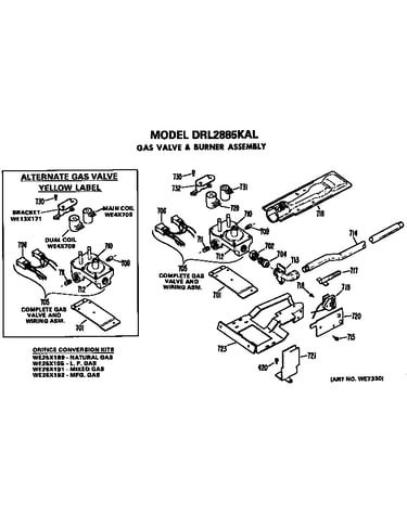 Gas valve and burner