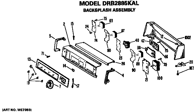 Backsplash for drb2885kal