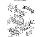 GE LVM135J02 oven cavity/installation diagram