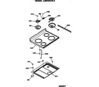 GE L3B345G0L0 cooktop diagram