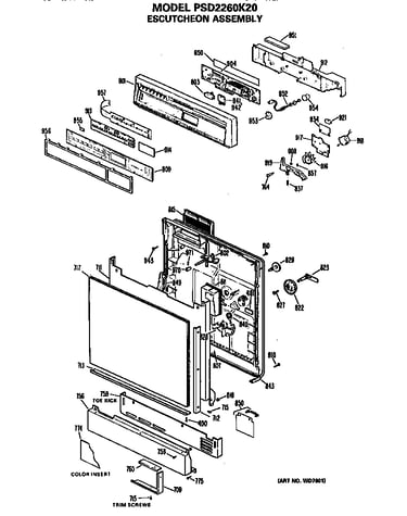 Front/control panel