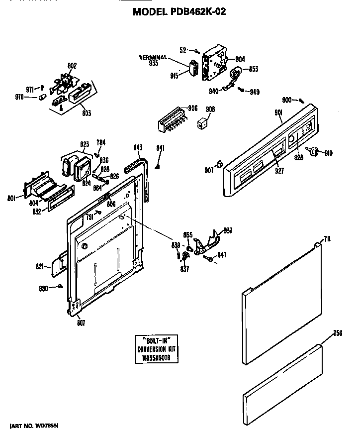 Front/control panel