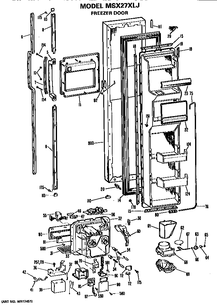 Freezer door