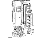 GE MSX27XLP freezer door diagram