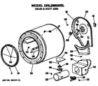 GE DRL2885MBL drum and duct diagram