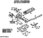 GE DRL2885MBL gas valve and burner diagram