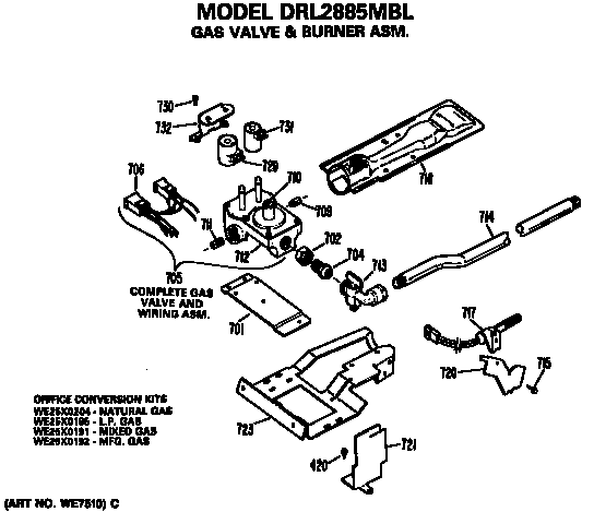 Gas valve and burner
