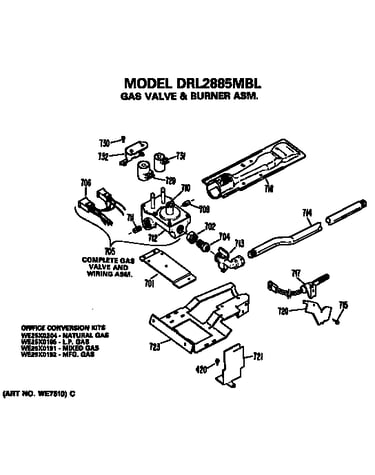Gas valve and burner