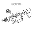 GE DRL2885MBL blower and drive diagram