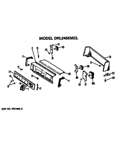 Backsplash for drl2455mcl