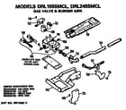 GE DRL1555MCL gas valve and burner diagram
