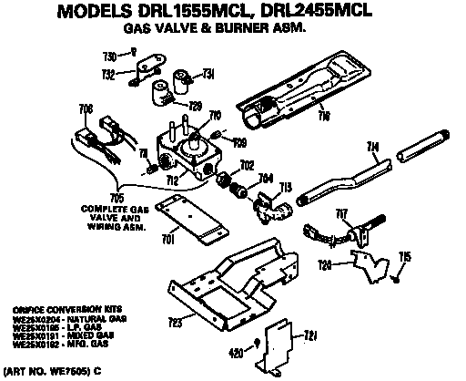 Gas valve and burner