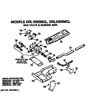 Gas valve and burner