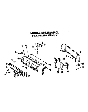 Backsplash for drl1555mcl