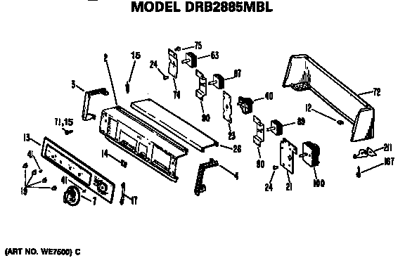 Backsplash for drb2885mbl