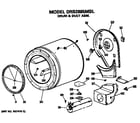 GE DRB2885MBL drum and duct diagram