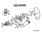 GE DRB2885MBL blower and drive diagram