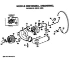 GE DRB2455MCL blower and drive diagram