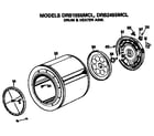 GE DRB1555MCL drum and heater diagram