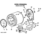 GE DRB2885MAL drum and duct diagram