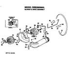 GE DRB2885MAL blower and drive diagram