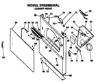 GE DRB2885MAL cabinet front diagram