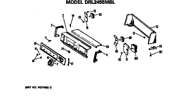 Backsplash for drl2455mbl