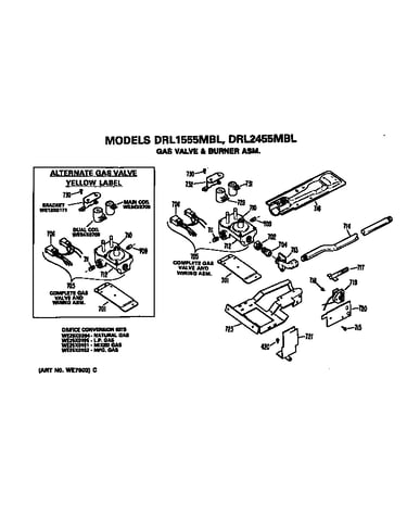Gas valve and burner