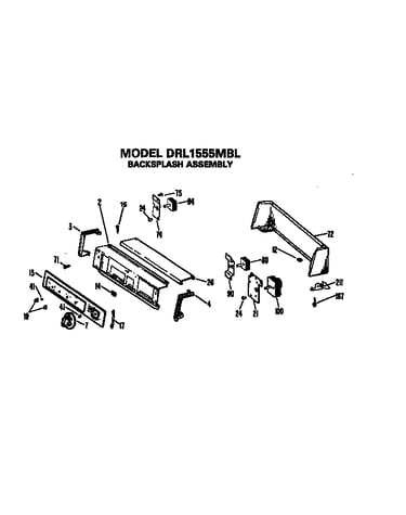Backsplash for drl1555mbl