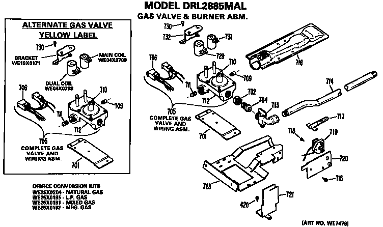 Gas valve and burner