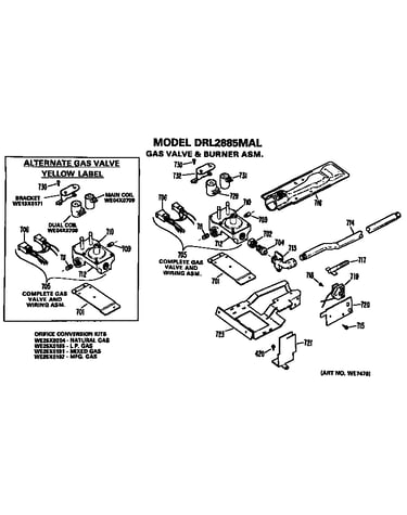 Gas valve and burner