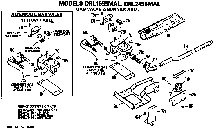 Gas valve and burner