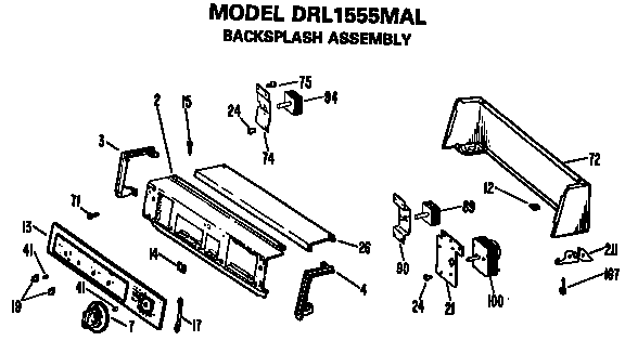 Backsplash for drl1555mal