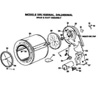 GE DRL1555MAL drum and duct diagram